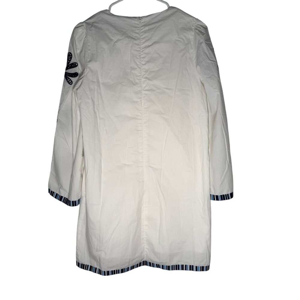 Hyacinth House Tuckernuck White Blue Embroidery Atlantic Mini Dress Size XS NWT - Picture 6 of 6